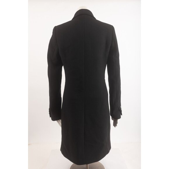 Zara Womens Coat Jacket Wool double breasted Long Black M Medium 2443/826 NWT - Picture 5 of 6